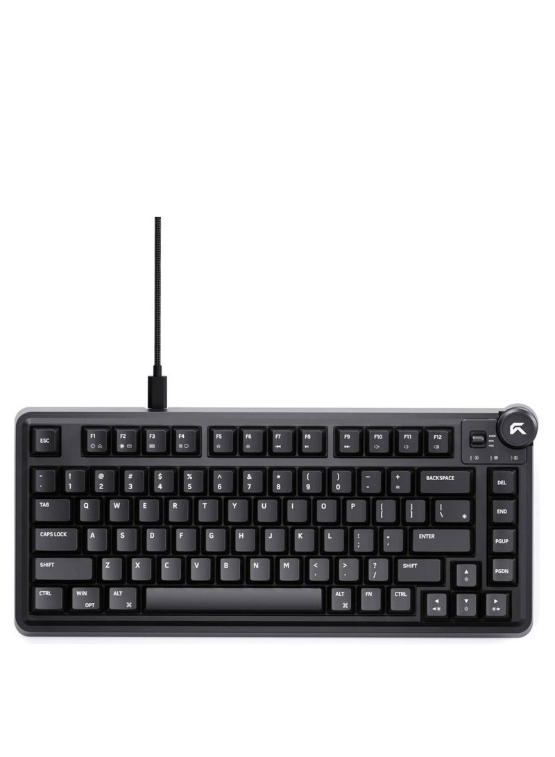 سايبيرت لوحة مفاتيح الألعاب السلكية Cybeart Nighthawk 75 Lite - TKL RGB - أسود - Image 1
